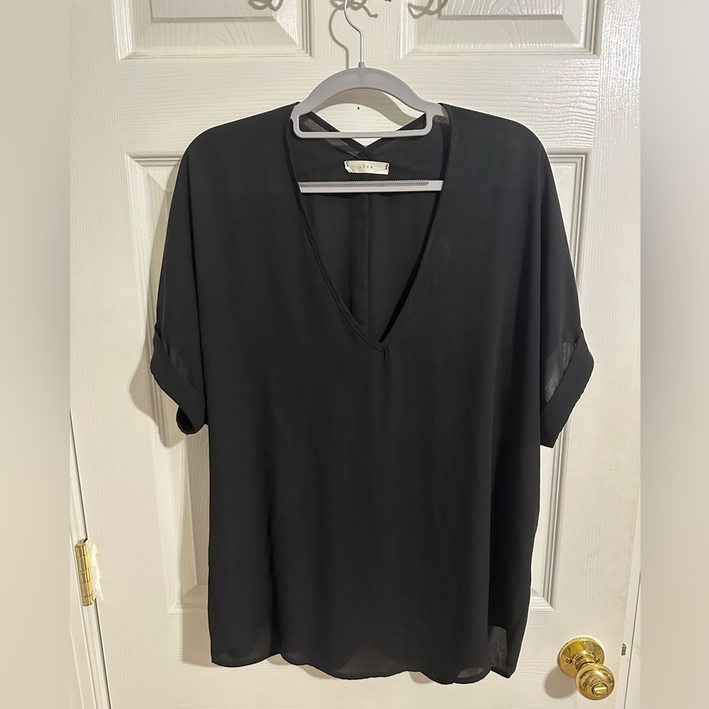 Lush Black Perfect Everyday Blouse